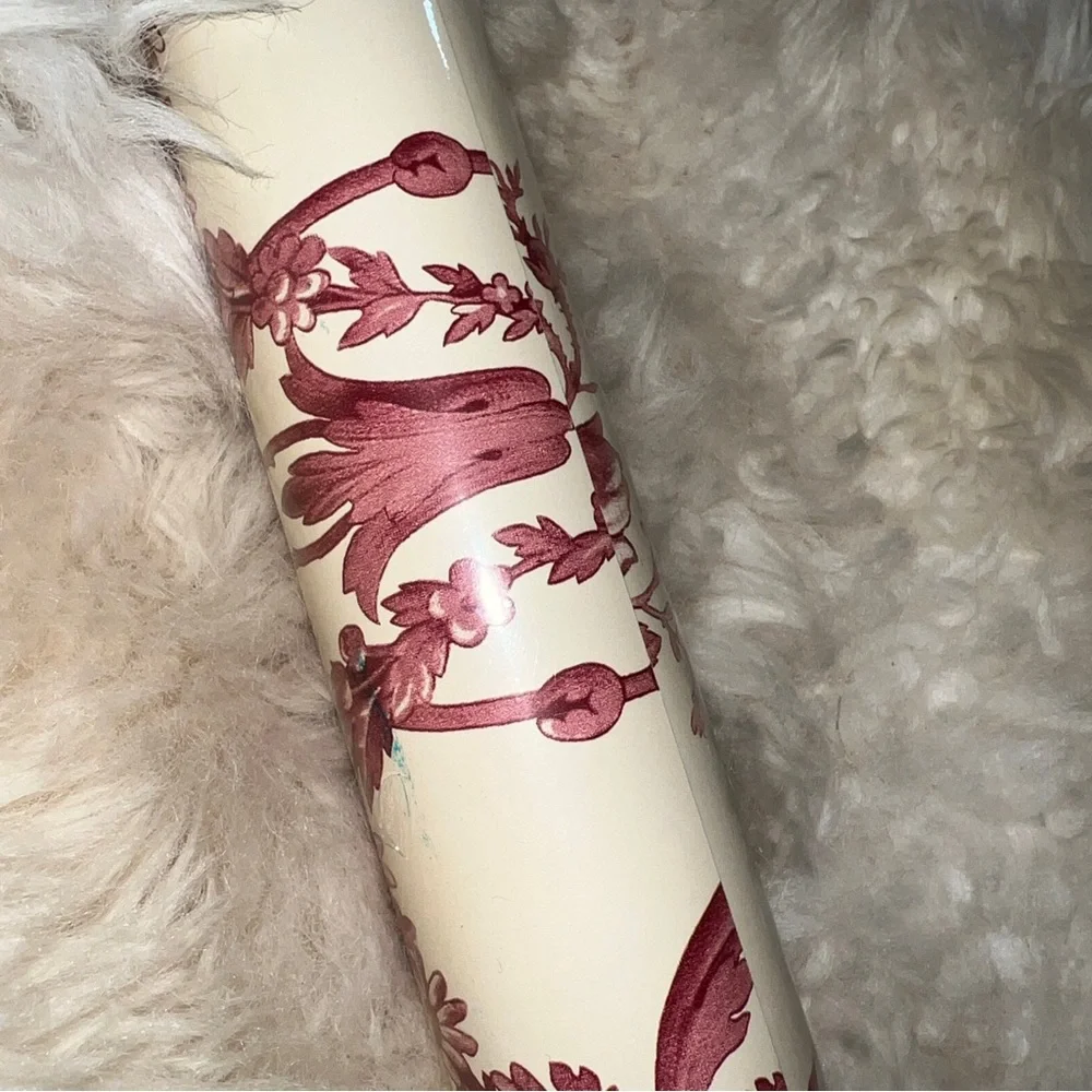 Vintage NOS Seabrook Fine Wallpaper Floral Pattern Double Roll SA295 Burgundy